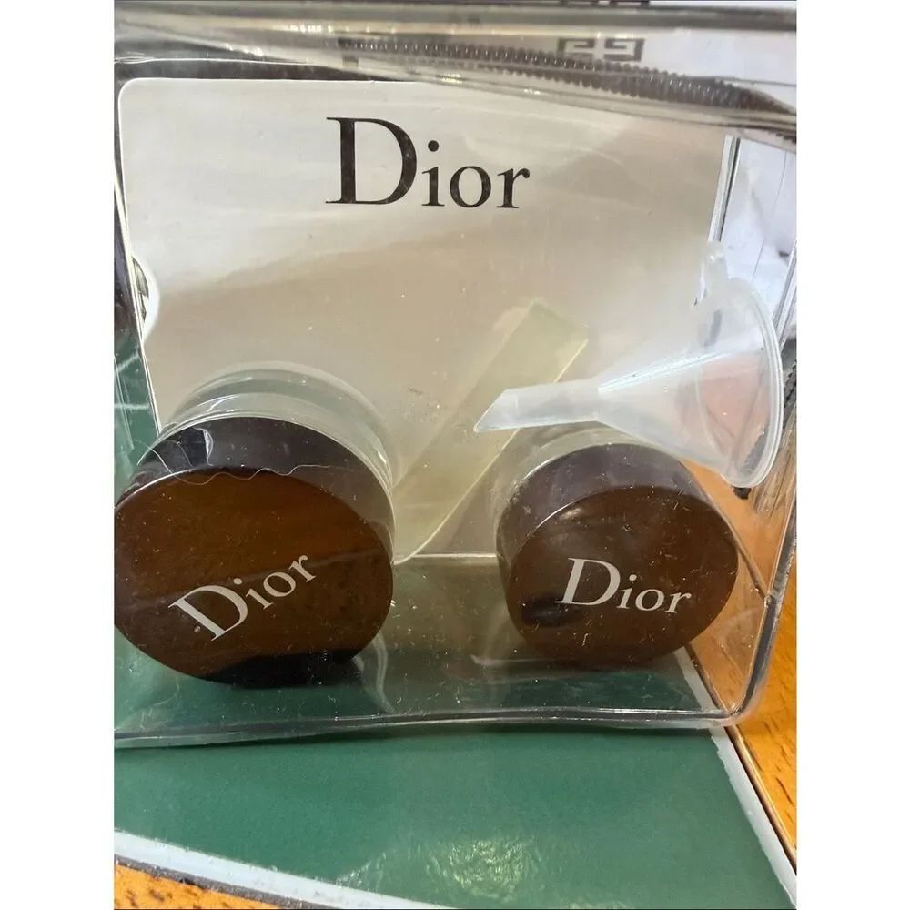 Dior Skincare Jars - Brown Caps with Clear Case